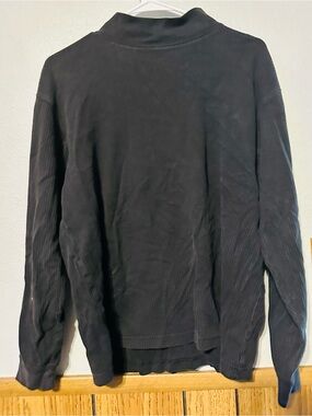 Cherokee women size MEDIUM Black Long-Sleeve Top 100% cotton